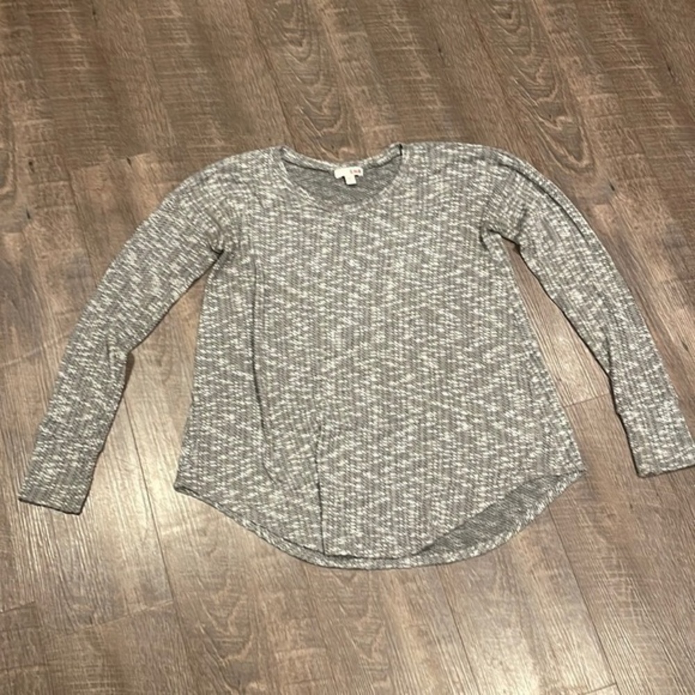 LNA WOVEN KNIT HENLEY TUNIC LIGHT SWEATER